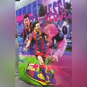 Colorful  Messi Soccer Poster